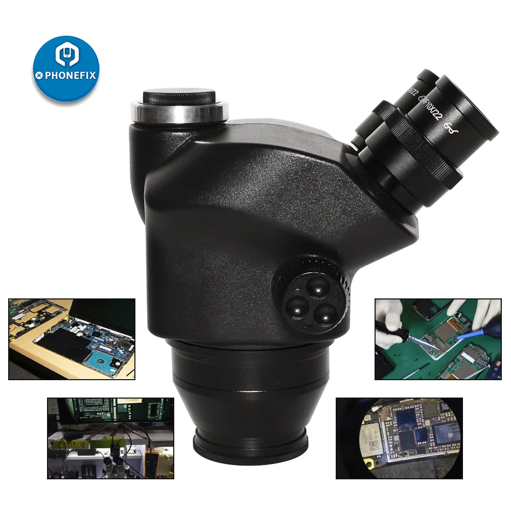 Trinocular Stereo Microscope 7X-45X - 三眼ステレオズーム顕微鏡,デジタル電子顕微鏡ヘッド,黒3.5x-90x,7x-45x,wd 0.5x 2.0x,補助レンズ,2020