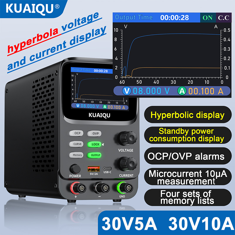 KUAIQU 5ビット超精密調整可能電源30 V 10 A  - High Precision Dc Power Supply 30V 10A のレビューと価格