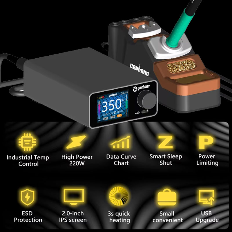 GEEBOON TC22 はんだ付けリワークステーション カ - C210 Precision Soldering Station のレビューと価格